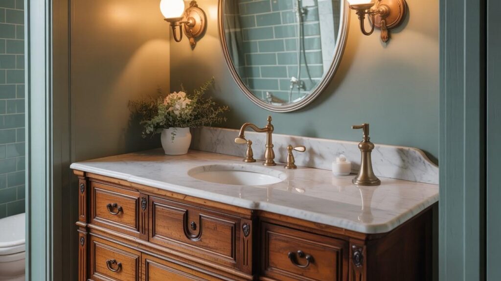  Use an Antique Dresser as a Vanity