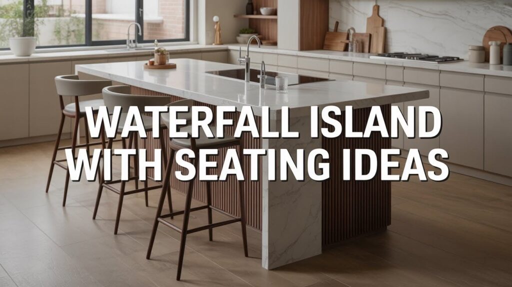 Waterfall Island with Seating Ideas