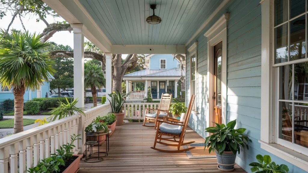 What Is a Blue Porch Ceiling