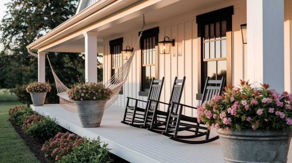 Wide Front Porch with Seating