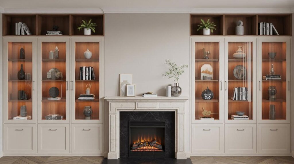 Cabinets with Integrated Shelves