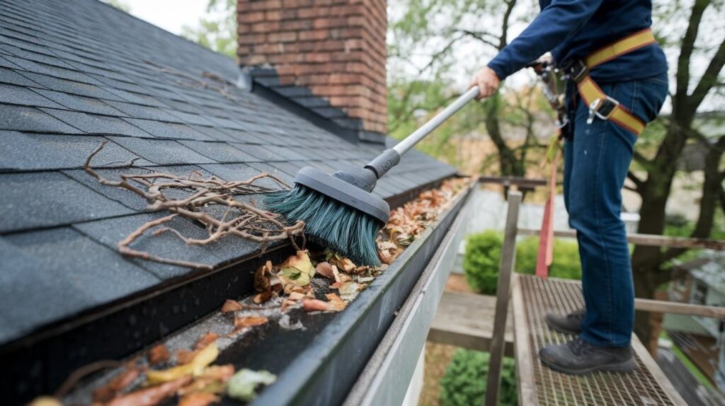 Cleaning Gutters And Roof To Avoid Water Pooling