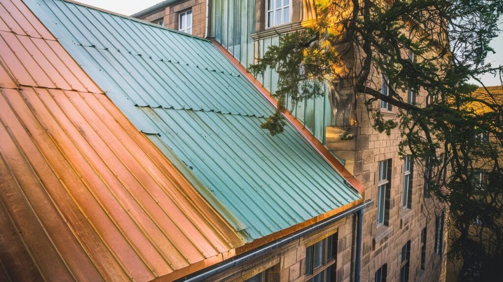 Copper Corrugated Metal Roof
