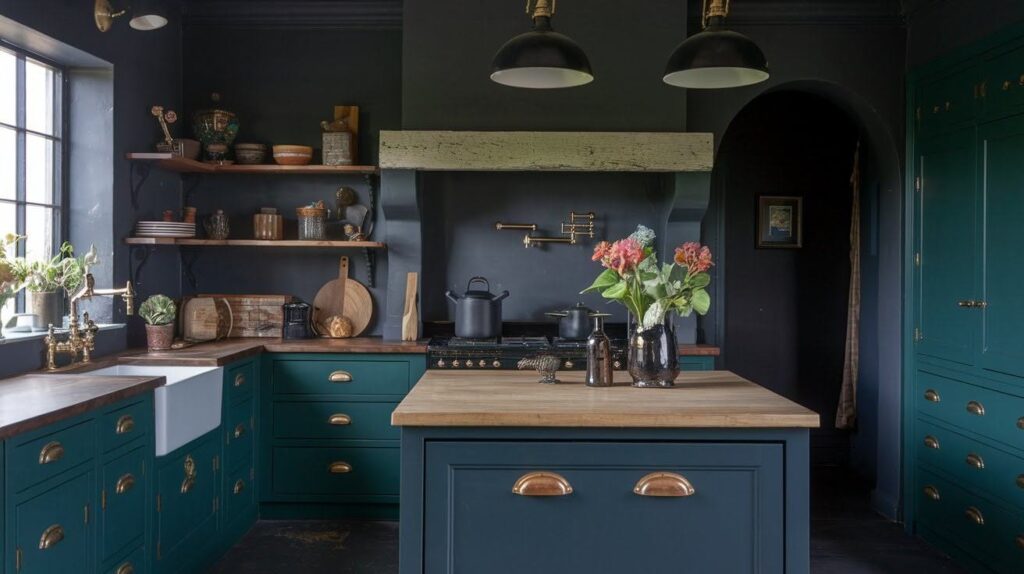 Dark Color Schemes for a Cottagecore Kitchen