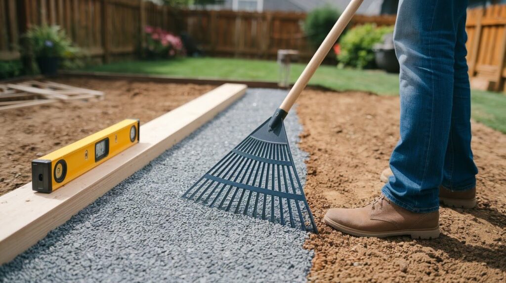 Level the Ground and Add Gravel Base