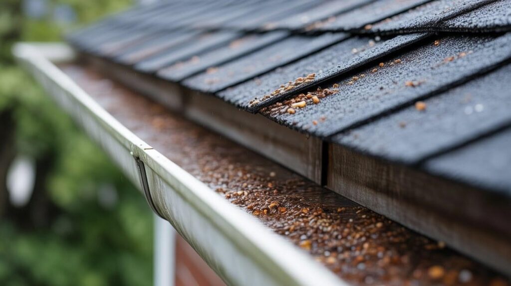 Shingle Granules in Gutters