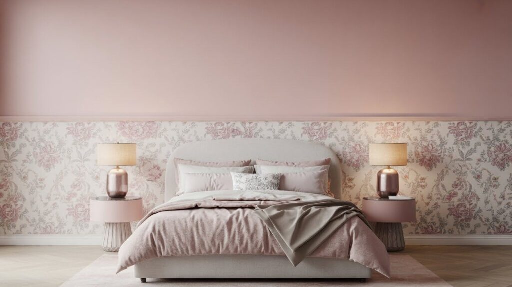 Two Tone with Wallpaper & Paint