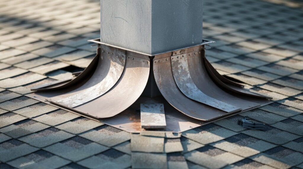 Worn Flashing Around Chimney