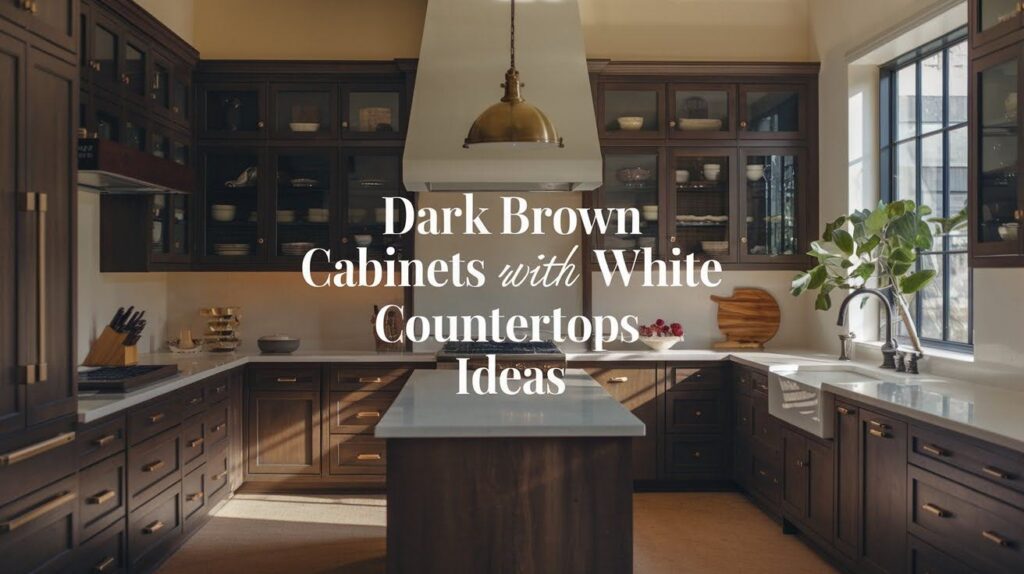 17 Dark Brown Cabinets with White Countertops Ideas
