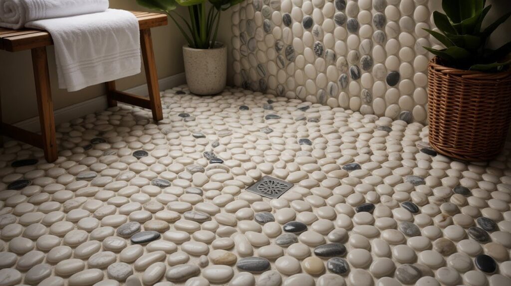 A Pebble Shower Floor