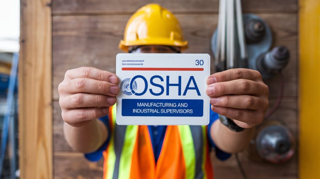 OSHA 30 Card for Manufacturing and Industrial Supervisors