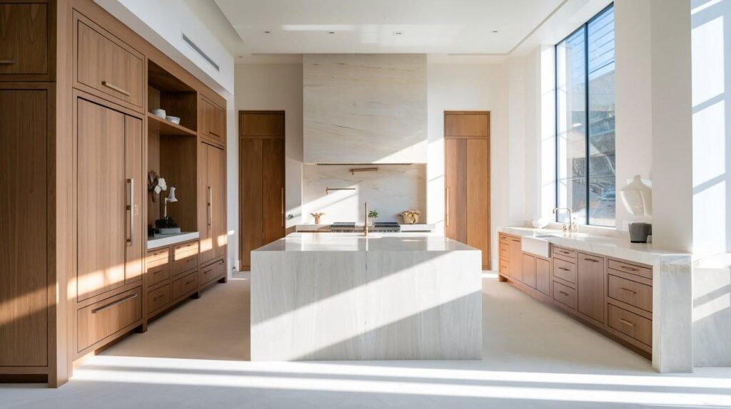 White Oak with Waterfall Island