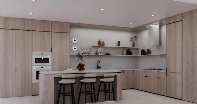 Minimalist Light Luxury Open Kitchen Design