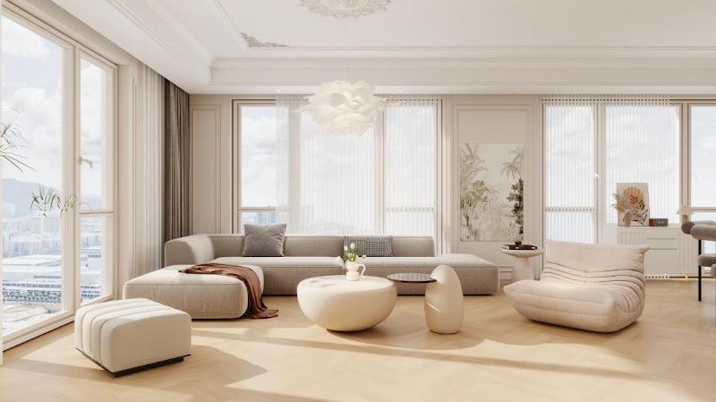Modern French Light Luxury Living Room