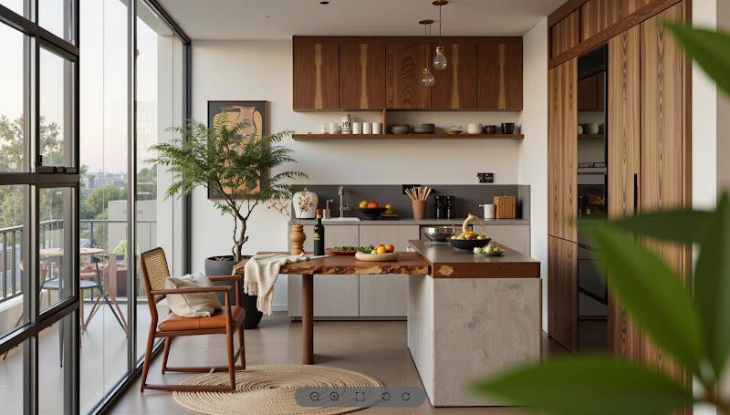 Natural Open-Concept Kitchen Design