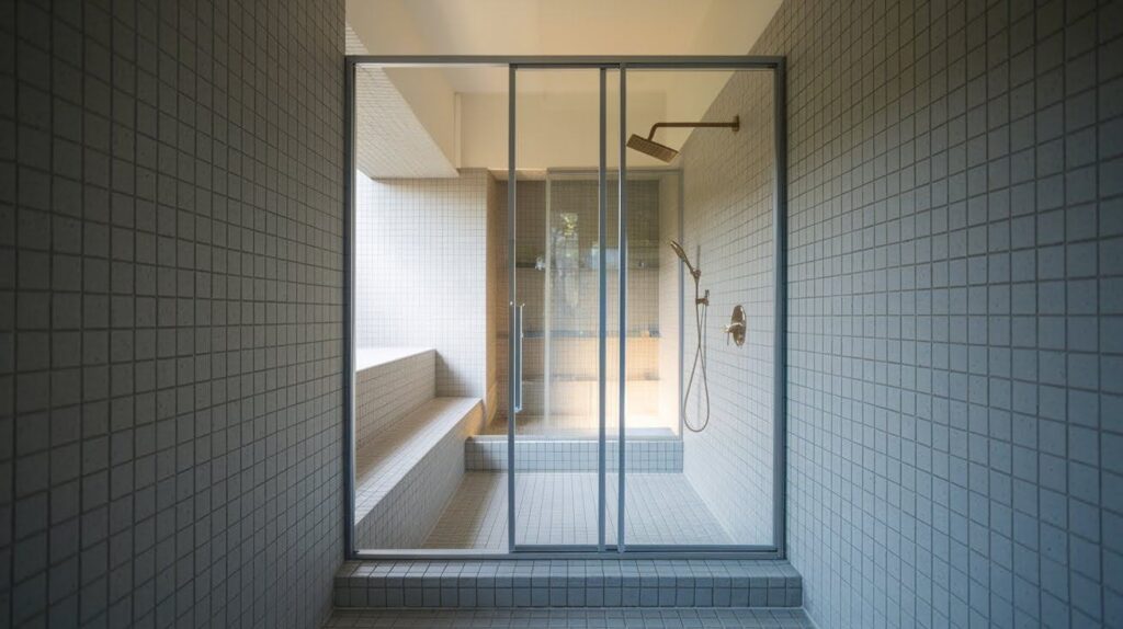 Fixed Panel Half Glass Shower Door