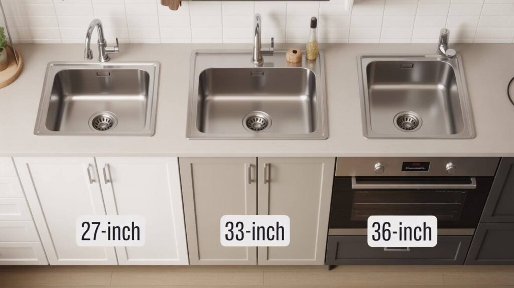 Sink Size Guide for Other Cabinet Widths