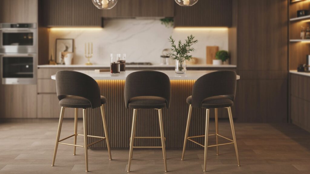 Incorporate Black and Gold Seating Options