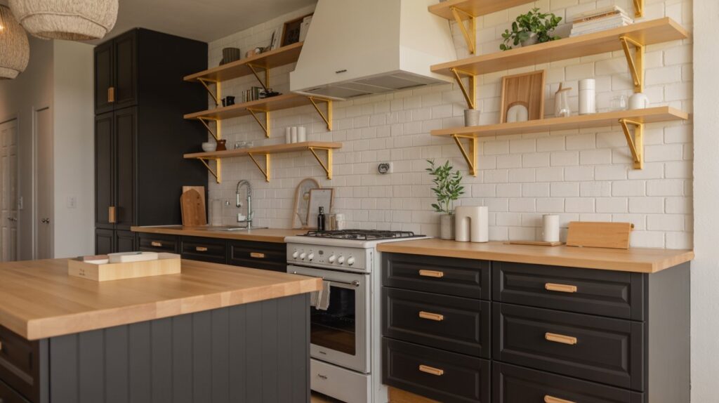 Add Warm Wood to Soften the Look