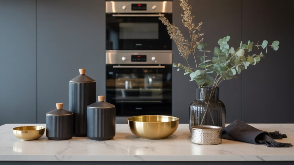 Style With Black and Gold Decor Pieces