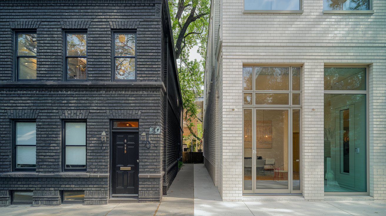 Dark Exterior Brick to Bright Modern Limewash