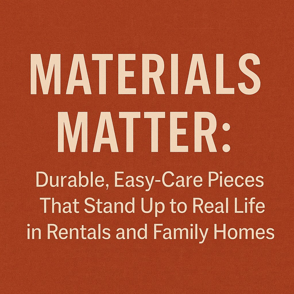 Materials Matter: Durable, Easy-Care Furniture for Rentals & Family Homes Easy-Care Furniture