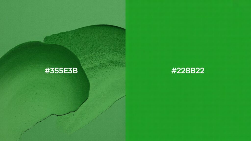 Hunter Green vs Forest Green: Side-by-Side Comparison