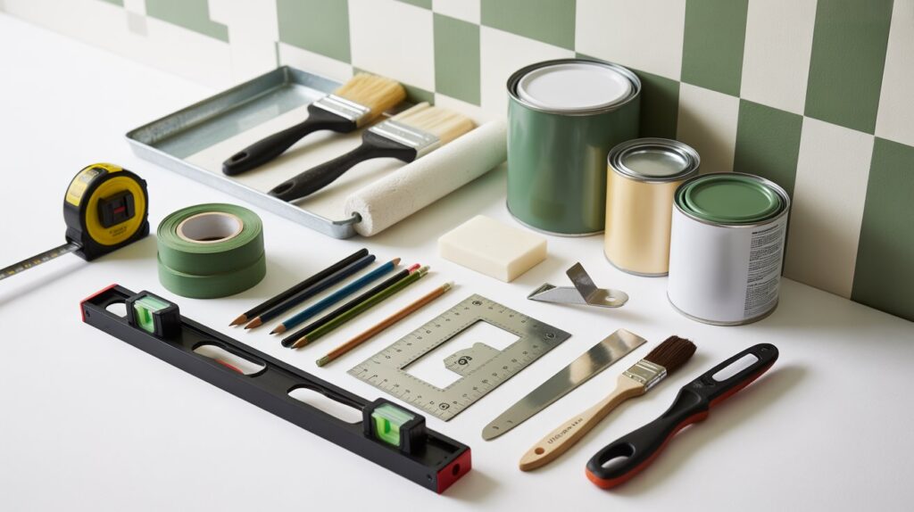 What You'll Need for Painting a Checkerboard Wall