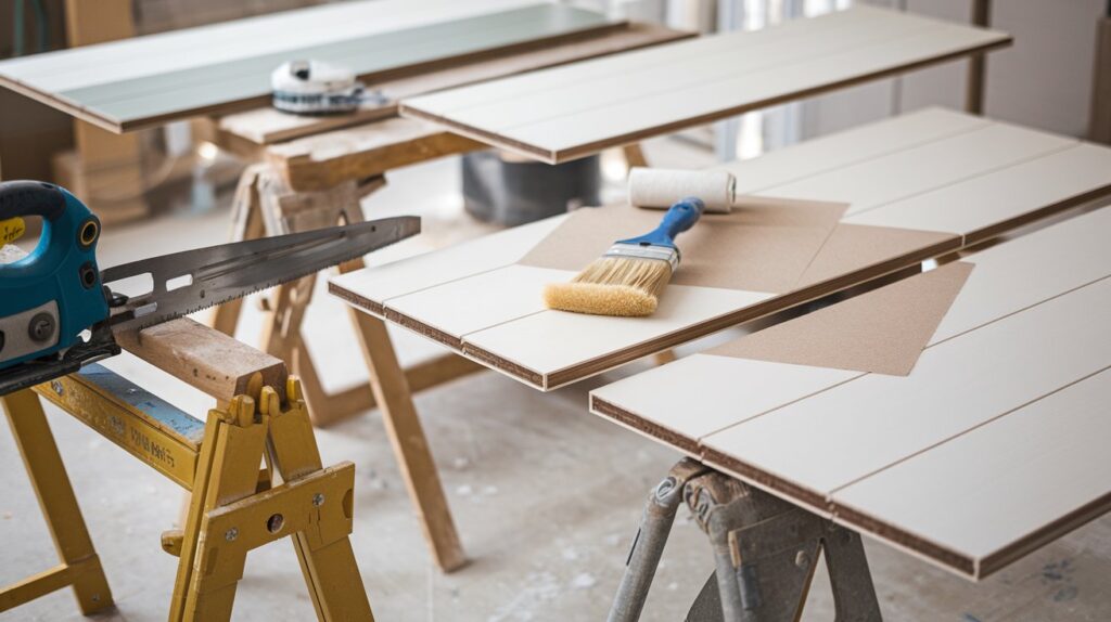 Cut and Pre-Paint Your Vertical Shiplap Boards