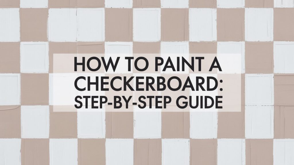 How to Paint a Checkerboard: Step-by-Step Guide how to paint checkerboard