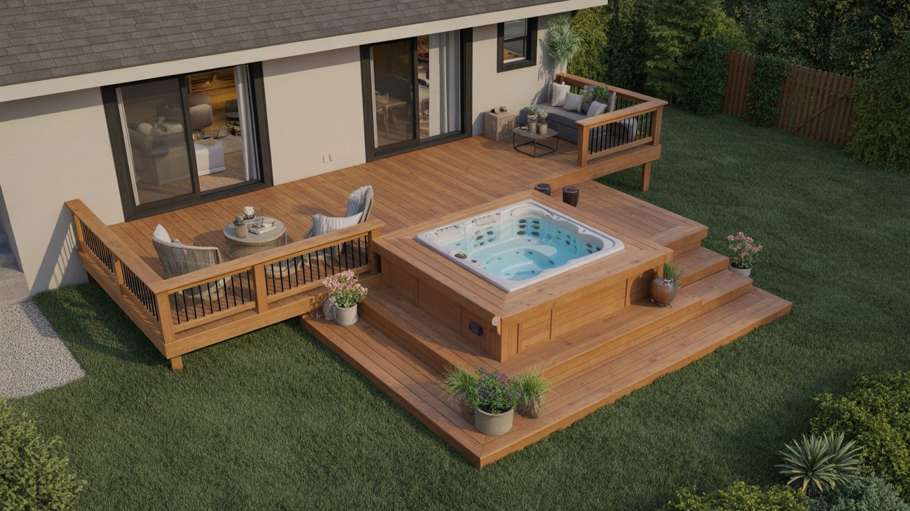11. Deck with Hot Tub on Upper Tier