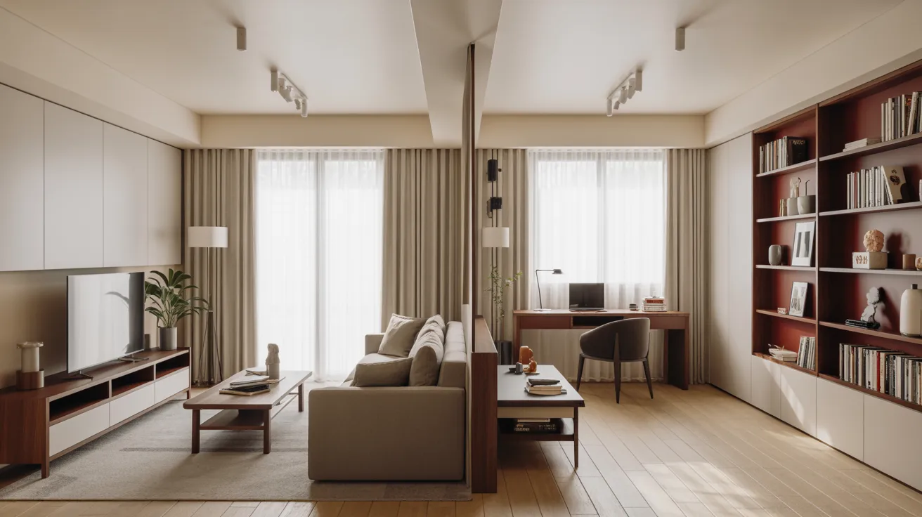 7. The "Two-Zone" Layout (TV + Reading Nook)