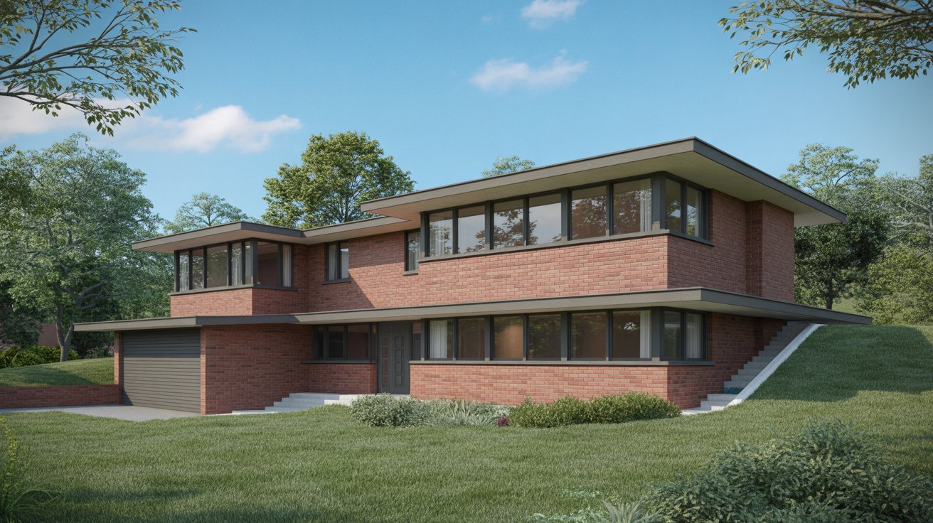 11. Split-Level Red Brick House