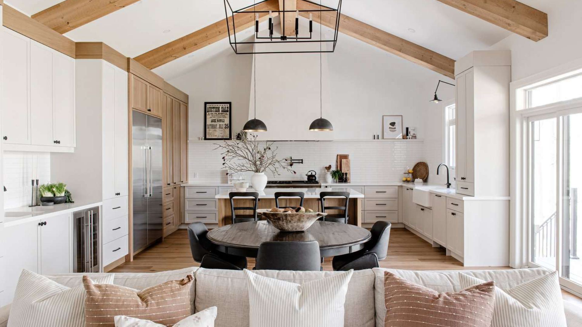 13. Modern Farmhouse with Vaulted Ceilings