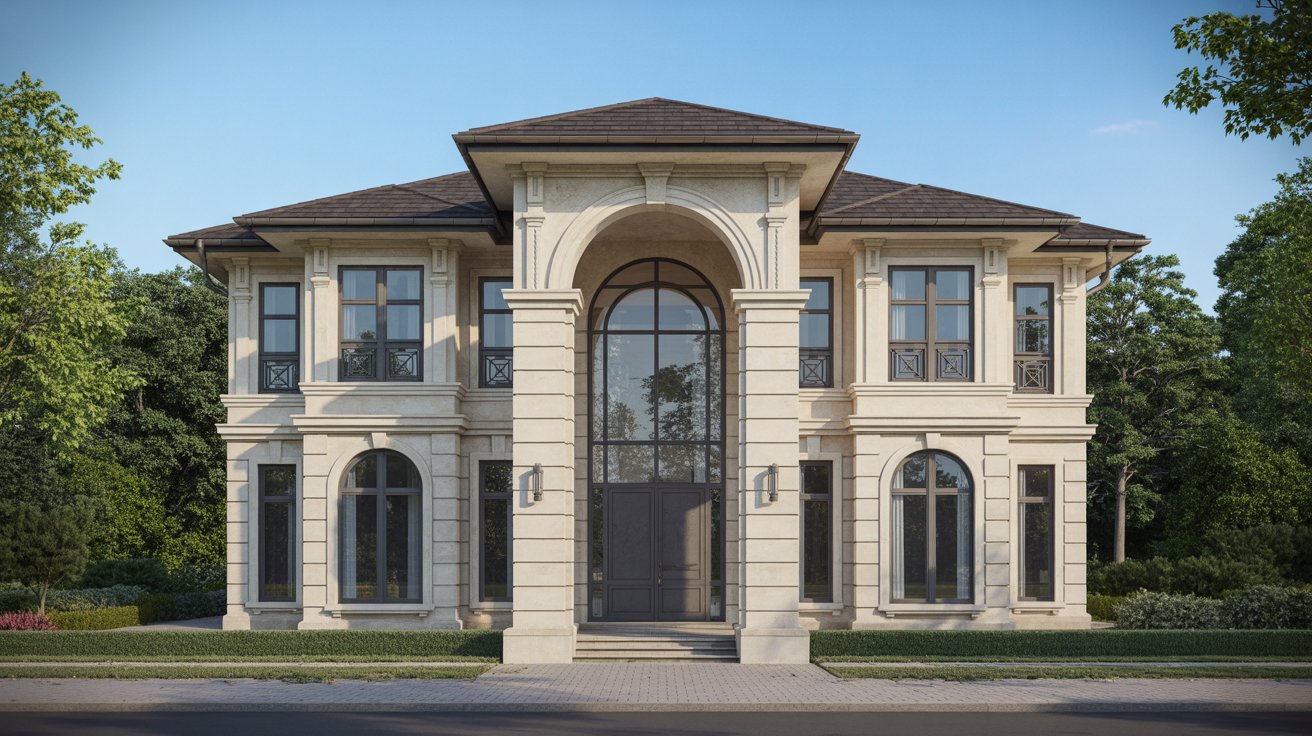 6. Double-Height Front Elevation Design