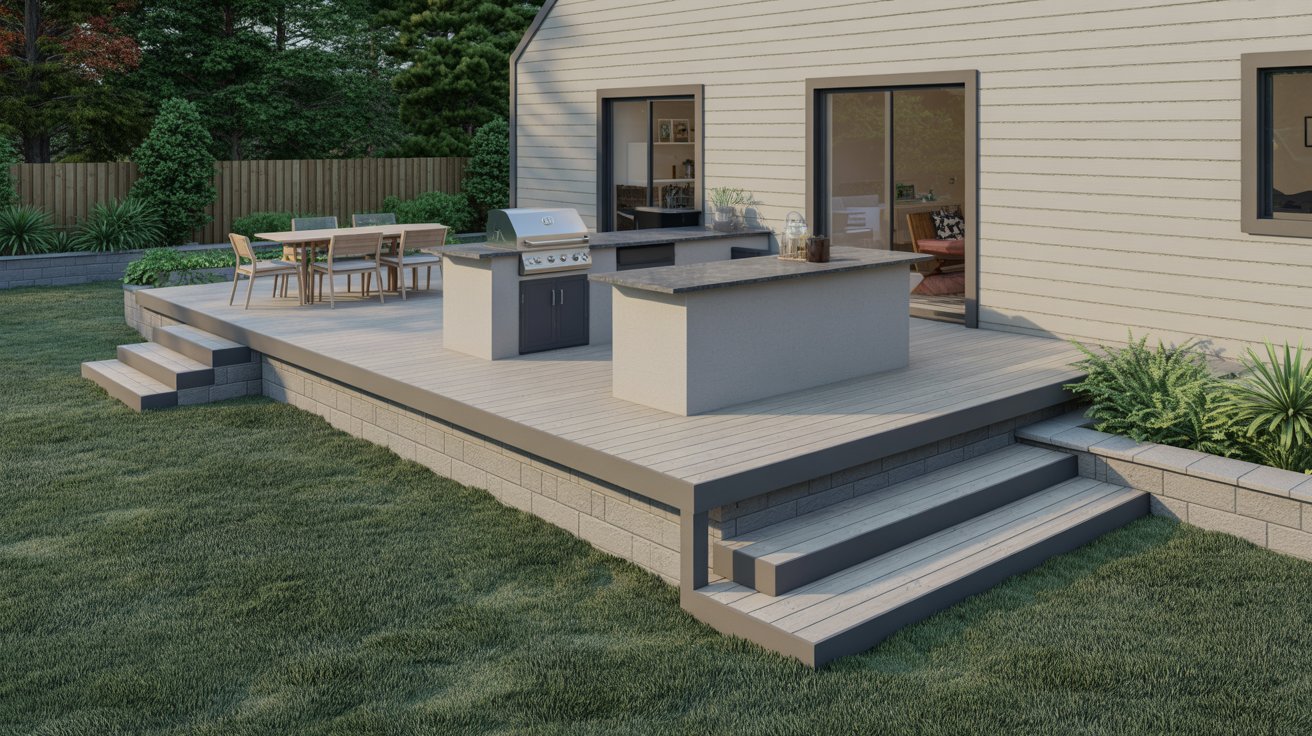 9. Deck with Outdoor Kitchen Level