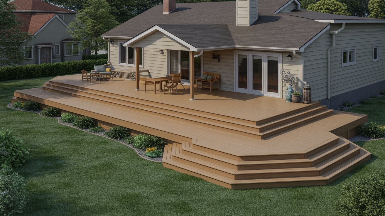 5. Wraparound Multi-Tier Deck