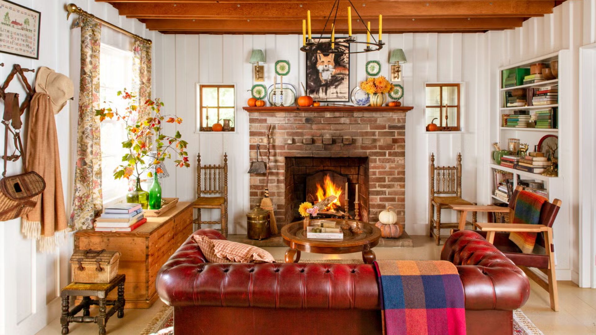 14. Modern Farmhouse with a Cozy Fireplace