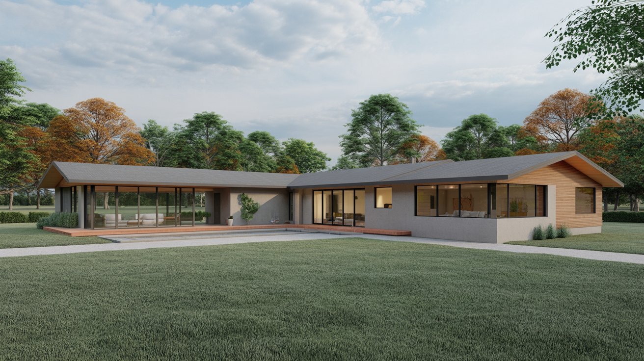 6. Mid-Century Inspired Ranch