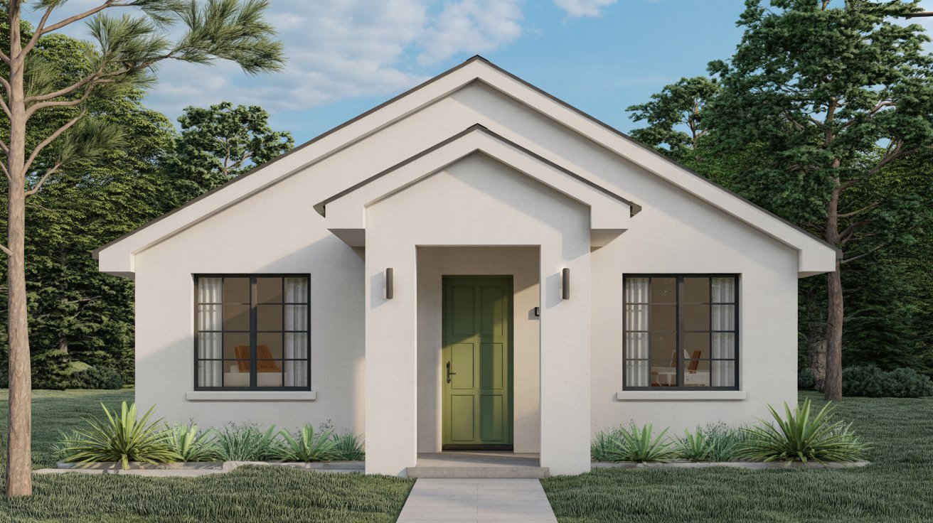 13. Olive Green Front Door