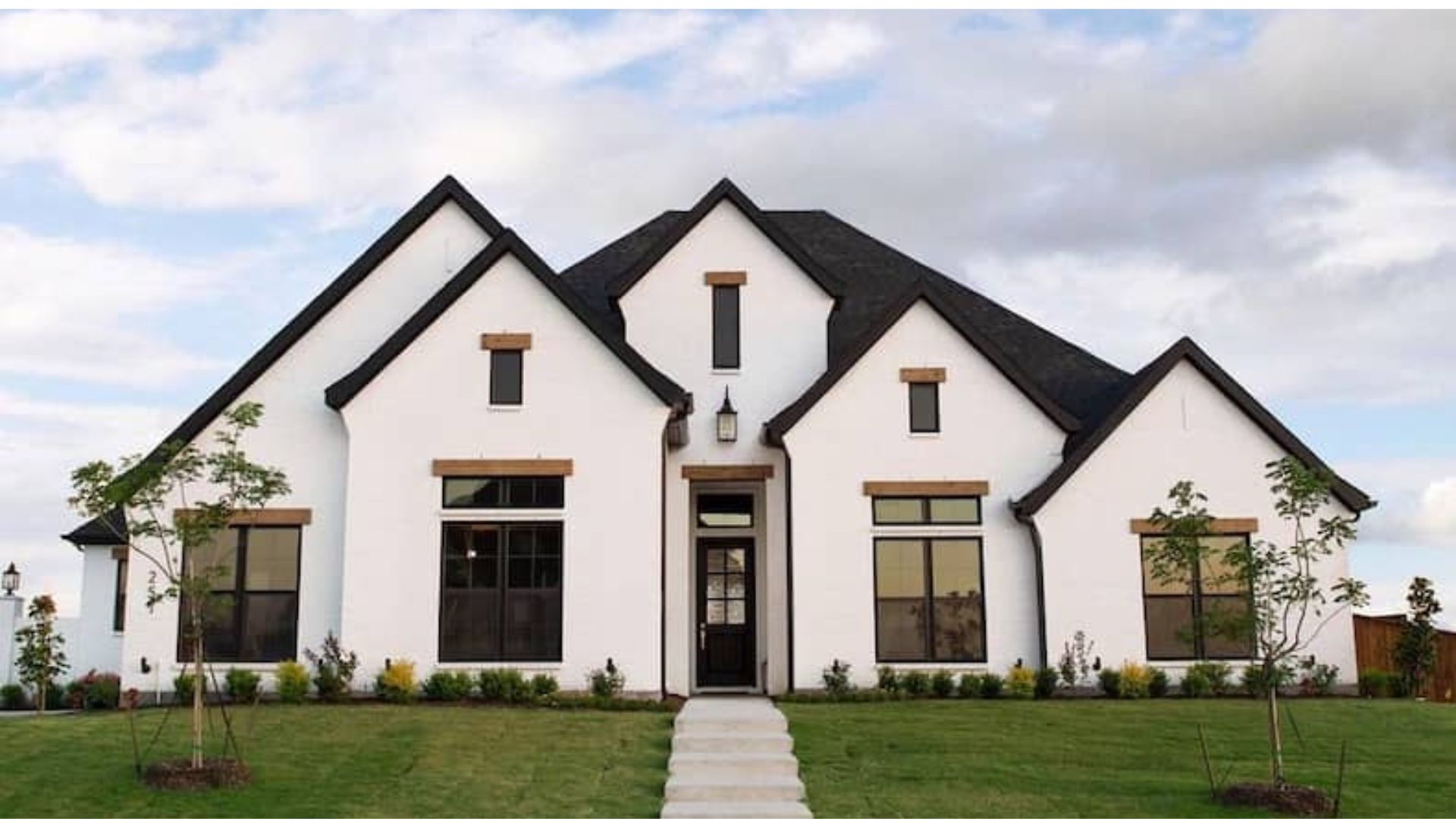 7. Black & White Modern Farmhouse