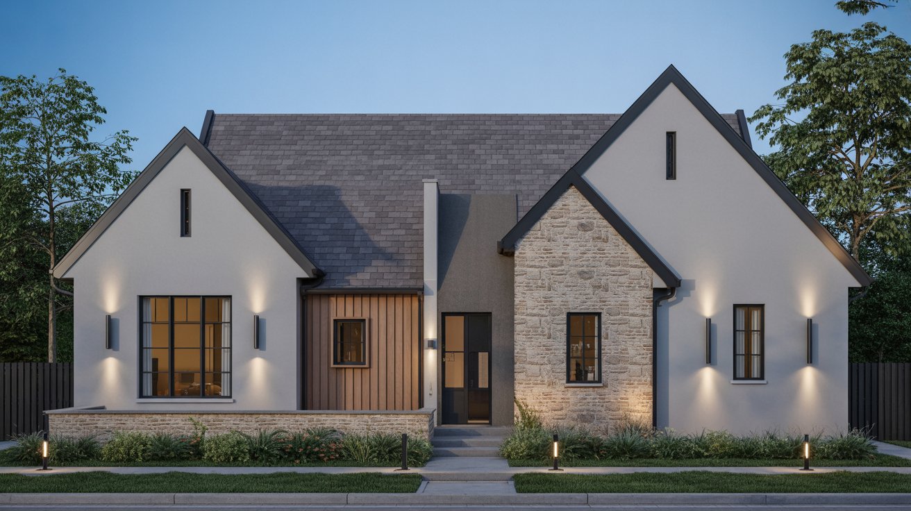 Materials, Lighting & Exterior Features