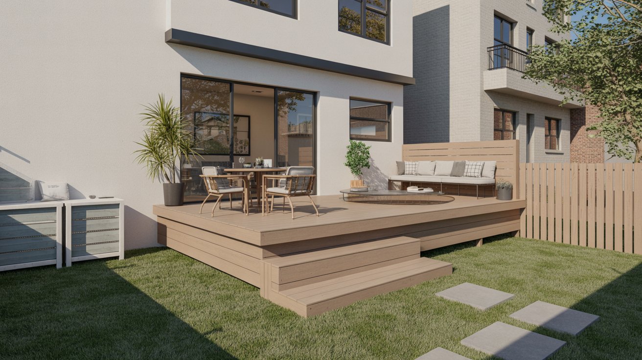 8. Small Backyard Multi-Level Deck Idea