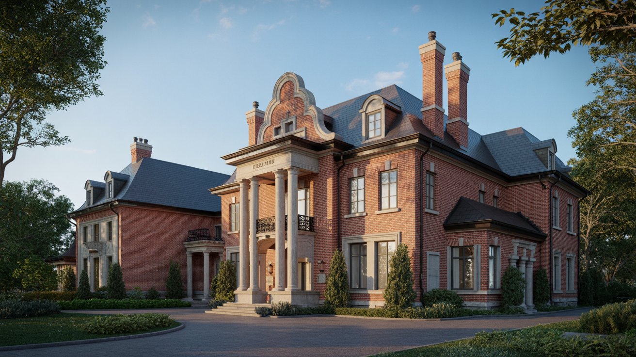 13. Luxury Red Brick Mansion