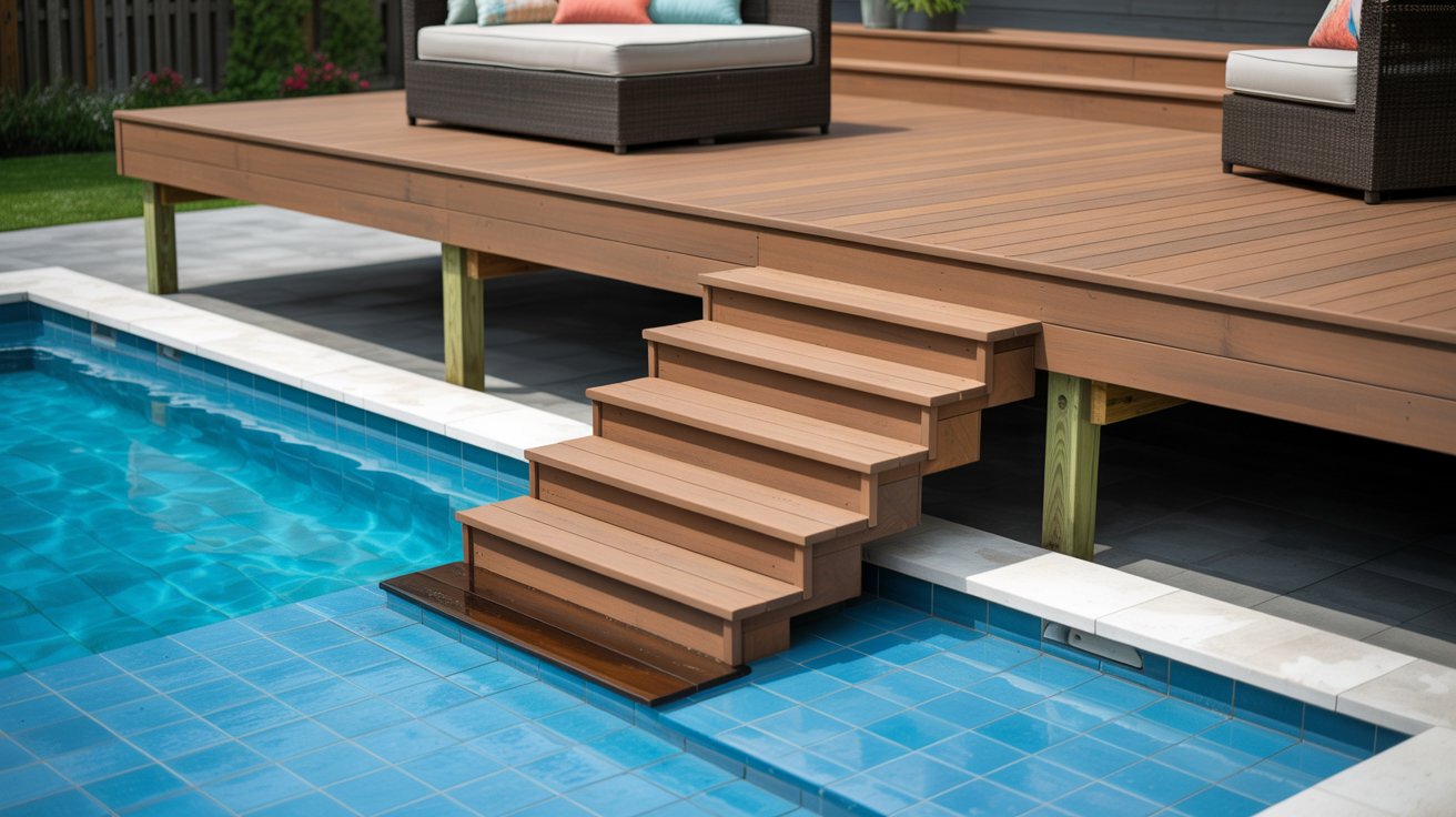 3. Poolside Multi-Level Deck Design