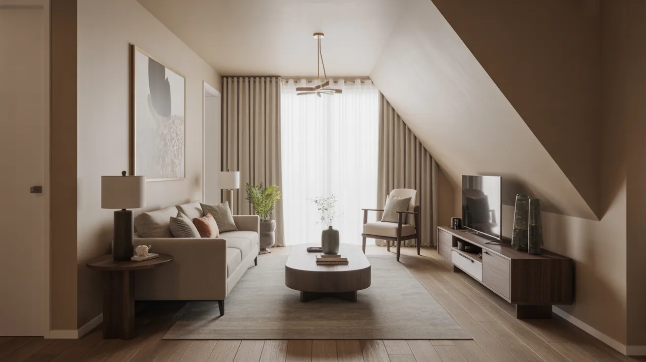 8. The "Diagonal Layout" (Best for Narrow Rooms)