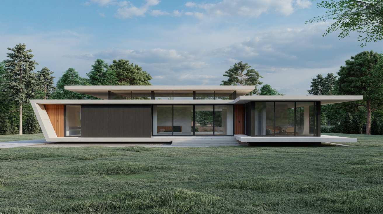 9. Sleek Modern Ranch with Flat Roof