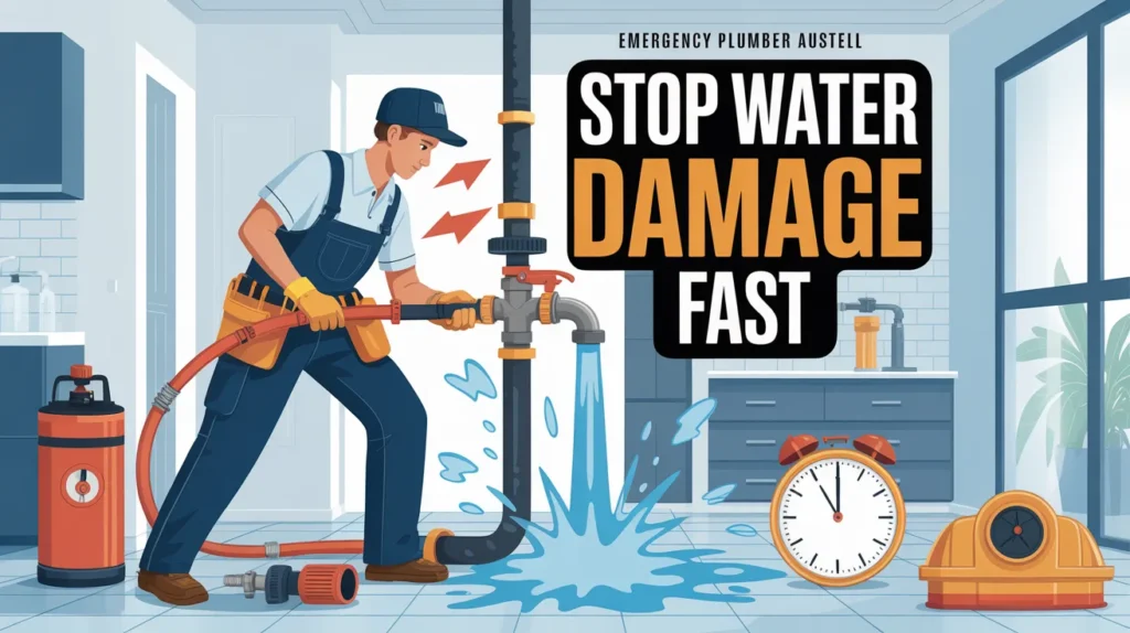 How an Emergency Plumber Austell Can Stop Water Damage Fast damage