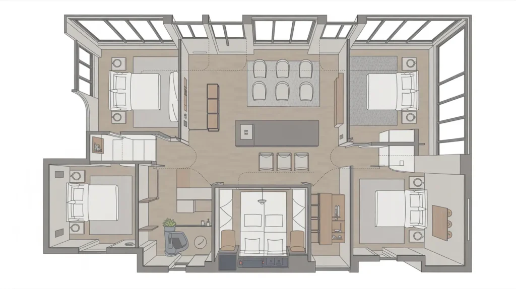 Spacious Multi-Bedroom Apartment Layouts for Flexible Living