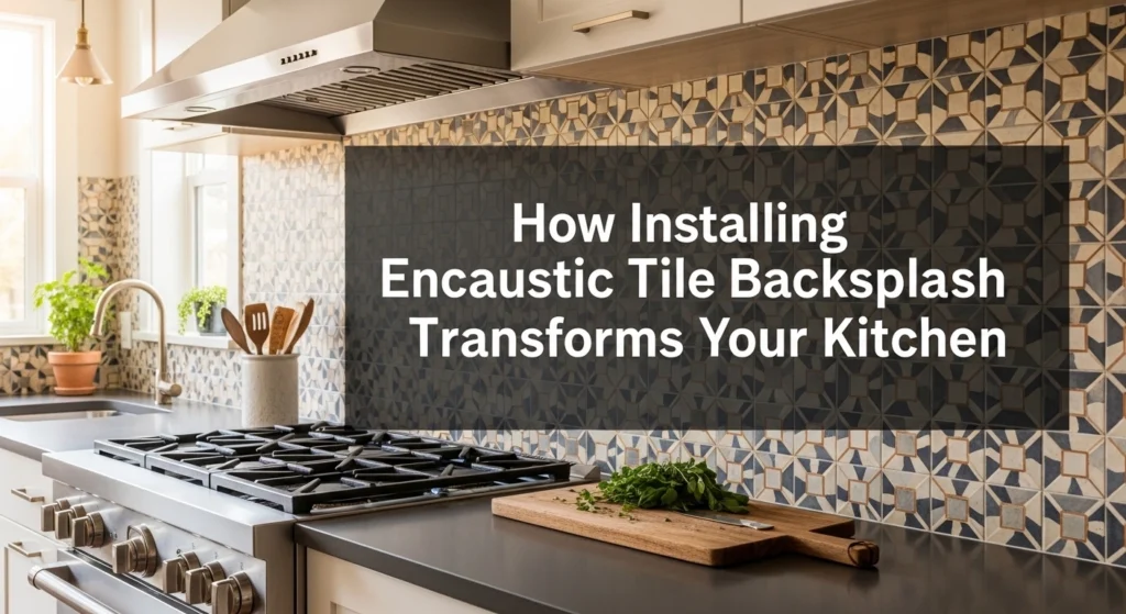 How Installing Encaustic Tile Backsplash Transforms Your Kitchen